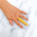 Festive Gleaming Opulent 22k Overall Gold Finger Ring
