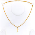 tasteful-dressy-22k-gold-cross-pendant