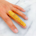 Impressive Golden Elegant 22k Overall Gold Finger Ring