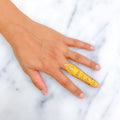 Royal Accented Shimmering 22k Overall Gold Finger Ring