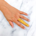Noble Majestic Charmed 22k Overall Gold Finger Ring