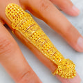 Noble Majestic Charmed 22k Overall Gold Finger Ring