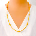 Bold Alternating 22k Gold Bead Chain - 23"