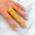 Noble Majestic Charmed 22k Overall Gold Finger Ring