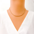 Dual Tone Popcorn 22K Gold Chain - 16"