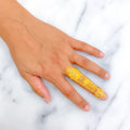 Priceless Elegant Evergreen 22k Overall Gold Finger Ring