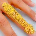 Priceless Elegant Evergreen 22k Overall Gold Finger Ring