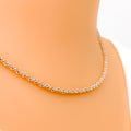 Dual Tone Popcorn 22K Gold Chain - 16"