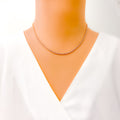 Exclusive Rose Gold Accented 22K Chain - 16"