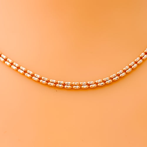 Exclusive Rose Gold Accented 22K Chain - 16"