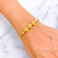 Charming Graduating 22k Gold Bangle Bracelet