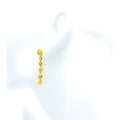 Dressy Dangling 22k Gold Orb Hanging Earrings 