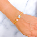 Colorful Contemporary 22k Gold Bangle Bracelet