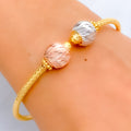 Colorful Contemporary 22k Gold Bangle Bracelet