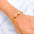 Colorful Contemporary 22k Gold Bangle Bracelet