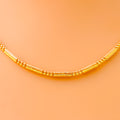 Alternating Beaded Three Tone 22K Gold Chain - 20"