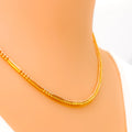 Alternating Beaded Three Tone 22K Gold Chain - 20"