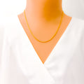 Thin Wheat 22K Gold Chain - 20"