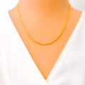Thin Wheat 22K Gold Chain - 16"