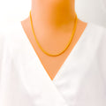 Medium Cable Ball 22k Gold Chain - 18"