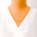 Evergreen Two-Tone Oval Bead Chain - 22"