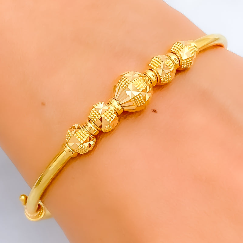 Mesmerizing Adorned 22k Gold Bangle Bracelet
