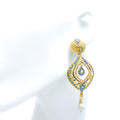 Exclusive Pearl & Turquoise 22k Gold Drop Earrings 