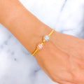 Twinkling Textured 22k Gold Bangle Bracelet