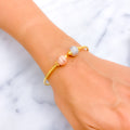 Twinkling Textured 22k Gold Bangle Bracelet
