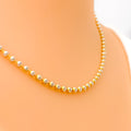 Dazzling Chic Half Ball 22K Gold Chain - 16"