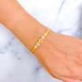 Reflective Popcorn 22k Gold Bangle Bracelet