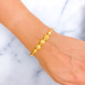 Captivating Star Adorned 22k Gold Bangle Bracelet 