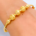 Captivating Star Adorned 22k Gold Bangle Bracelet 