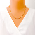 High Finish Medium Square Box 22K Gold Chain - 18"