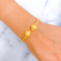 Wavy Smooth Finished  22k Gold Bangle Bracelet 