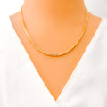 High Finish Medium Square Box 22K Gold Chain - 18"