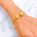 Wavy Smooth Finished  22k Gold Bangle Bracelet 