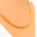 High Finish Medium Square Box 22K Gold Chain - 18"