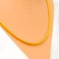 Radiant Three Sided 22k Gold Bead Chain - 20"