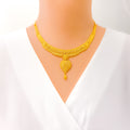 Decorative Delicate 22k Gold Necklace Set