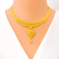 Decorative Delicate 22k Gold Necklace Set
