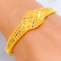 Bespoke Checkered Square 22k Gold Bangle Bracelet 