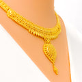 Decorative Delicate 22k Gold Necklace Set