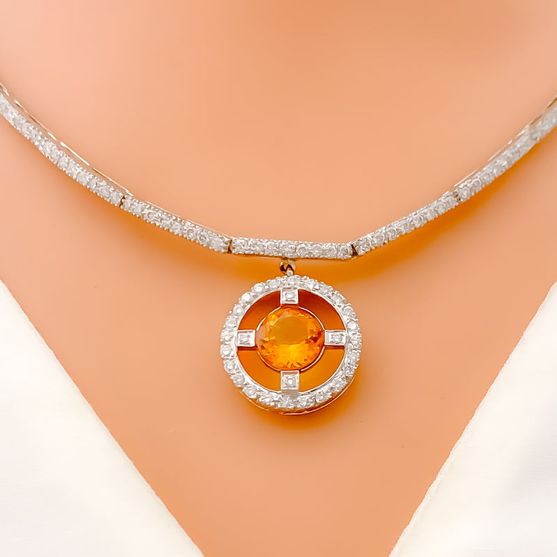 gold-bold-diamond-halo-necklace-set