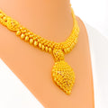 Refined Regal Drop 22k Gold Necklace Set