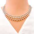 gold-chic-rose-gold-diamond-necklace-set