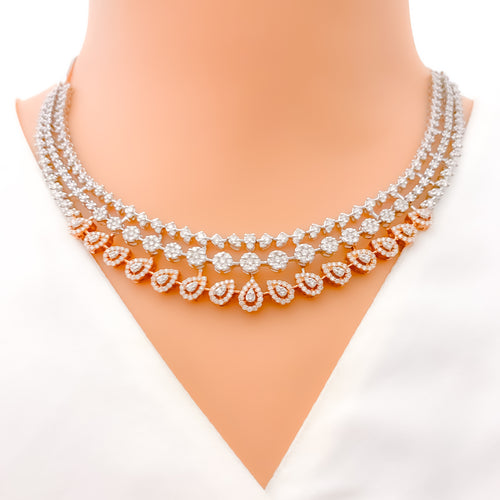 gold-chic-rose-gold-diamond-necklace-set