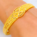 Traditional Geometric Radiant 22k Gold Bangle Bracelet