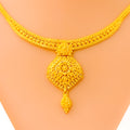Charming Evergreen 22k Gold Necklace Set