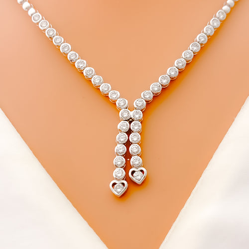 gold-graceful-diamond-tassel-necklace-set